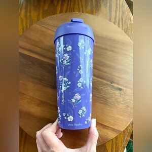 Vera Bradley “Wild Roses” Travel Mug - Purple -  Tumbler - Insulated Mug